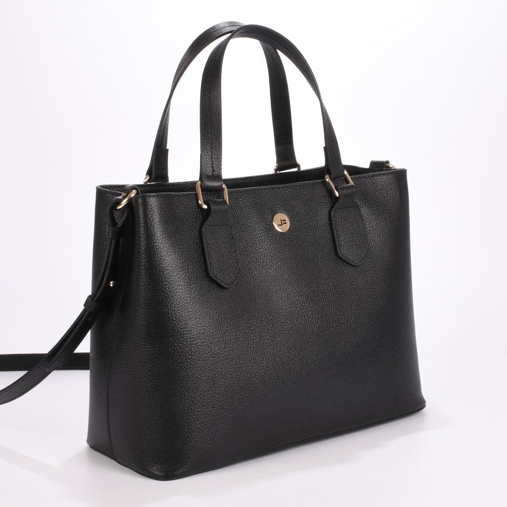 Bolsa Tote Grande Preto Tan Couro