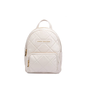 Mochila Couro Branco Matelassê