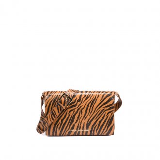 Bolsa Transversal Couro Animal Print Tigre