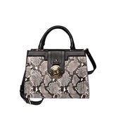 Bolsa Tote Couro P&B Snake