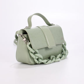 Bolsa Satchel Pequena Verde Sálvia Corrente