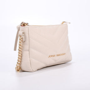 Bolsa Transversal Off White Brulée Matelassê Couro