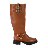 Bota Western Preta Cano Longo Bordado Mandala Couro