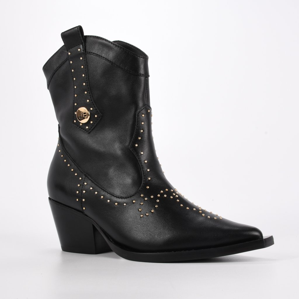 Bota Western preto Tachas Mandala Couro