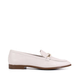 Loafer Branco Blanc Salto Baixo Couro