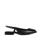 Slingback Preto Couro JB