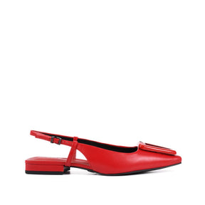 Slingback Vermelho Rubi Couro JB